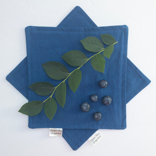 Blue Organic Cotton Cloth Napkin