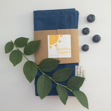 Load image into Gallery viewer, Blue Organic Cotton Cloth Napkin