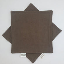 Load image into Gallery viewer, Dark Brown Organic Cotton Cloth Napkin