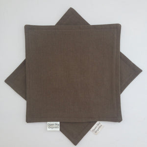 Dark Brown Organic Cotton Cloth Napkin