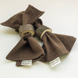 Dark Brown Organic Cotton Cloth Napkin