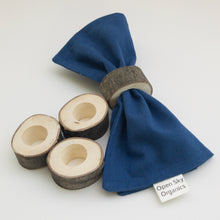 Load image into Gallery viewer, Blue Organic Cotton Cloth Napkin