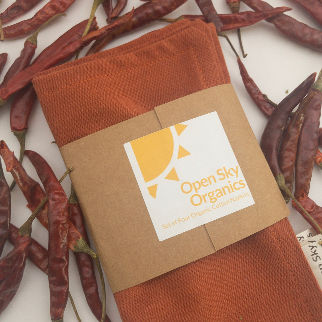 Red Organic Cotton Cloth Napkin