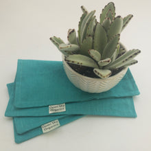 Load image into Gallery viewer, Turquoise Organic Cotton Cloth Napkin