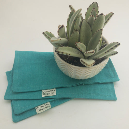 Turquoise Organic Cotton Cloth Napkin